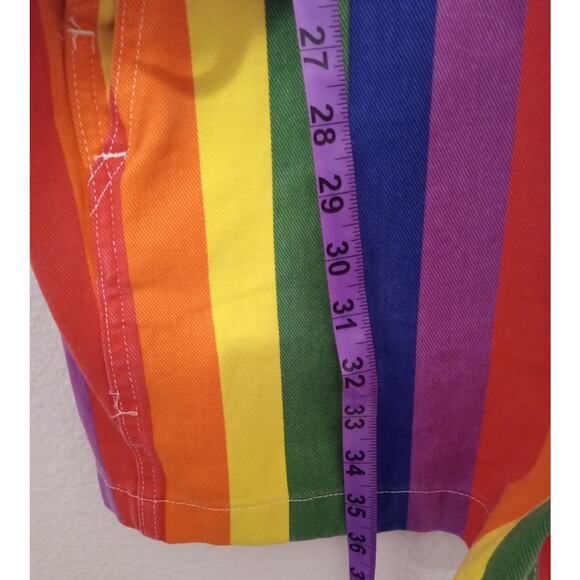 Chubbies Pride Flag Bib Shortalls Overalls NWT Colorful Festival Wear SZ M - Picture 10 of 10